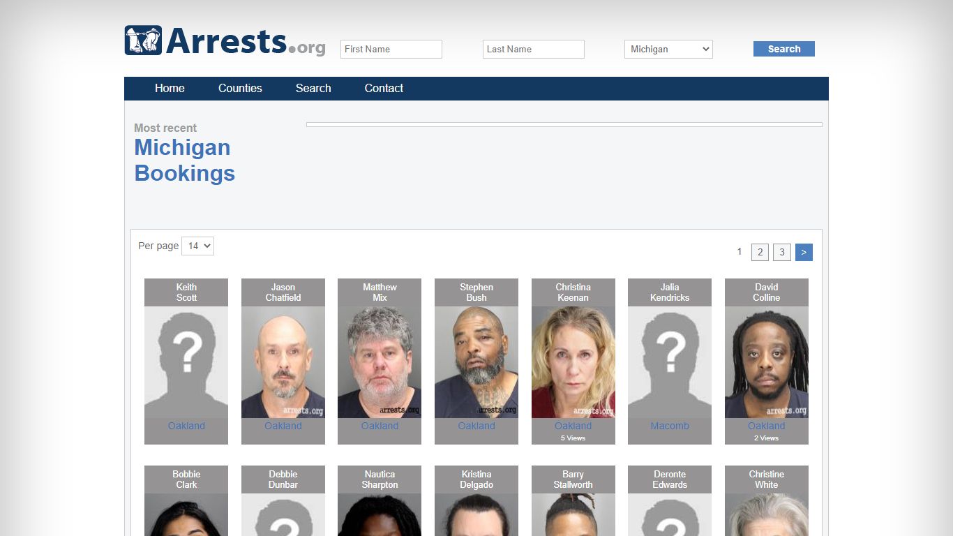 Michigan Arrests and Inmate Search