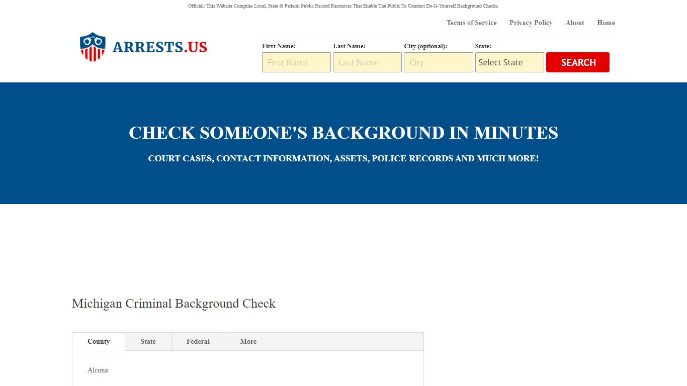 Free Michigan Background Check - Arrests, Criminal Court Case Records ...